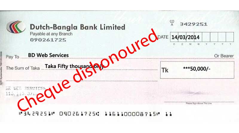Cheque dishonour