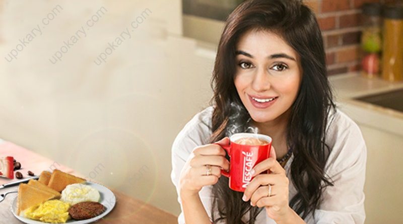 Girl drinking coffee