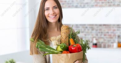 girl with digestive food