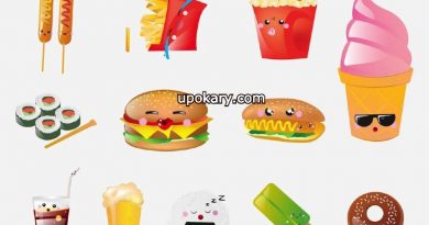 different foods and beverages