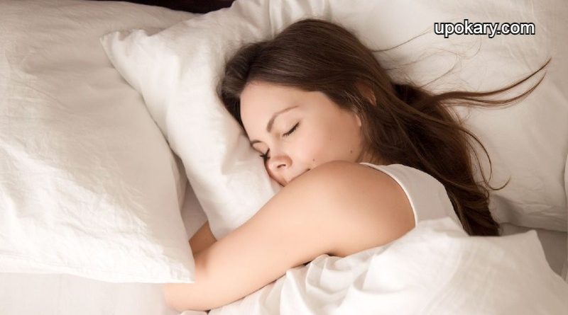 Woman sleeping in bed