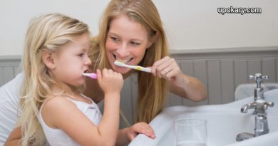 brushing their teeth