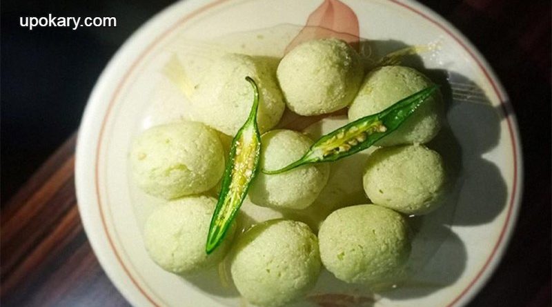 Rasgolla of raw chillies